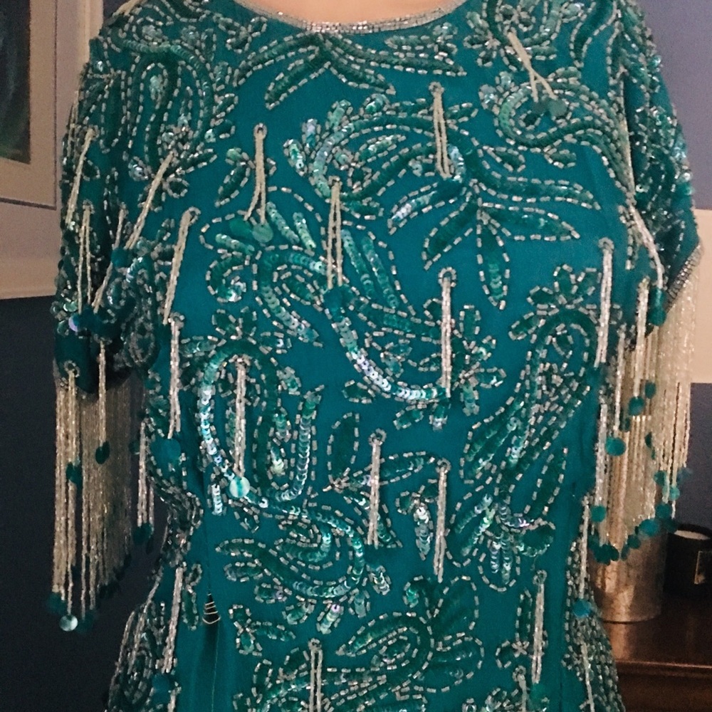 Custom, Hand Beaded Performance Dresd - image 3